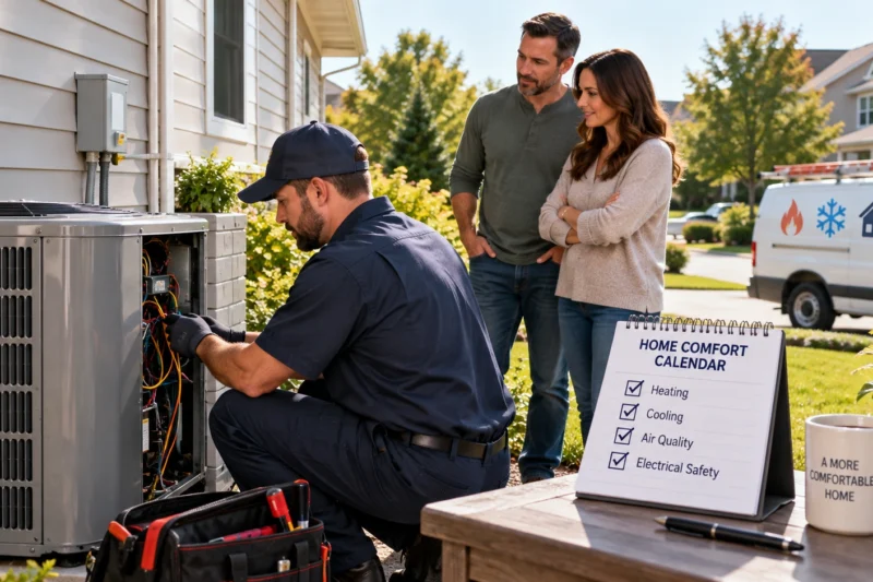 Home Comfort Calendar For Heating, Cooling, Air Quality, And Electrical Safety
