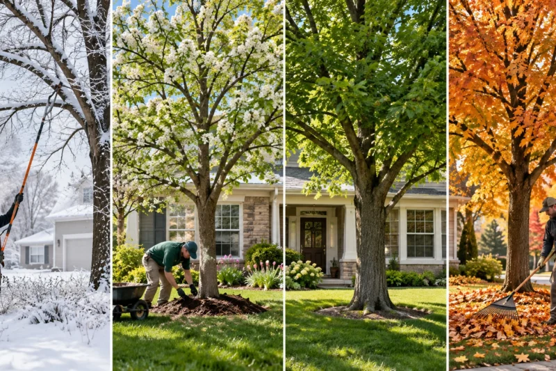 A Seasonal Tree Care Calendar for Rochester, Minnesota Homes